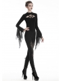 Black Gothic Hollow-Out Lace Legging for Women