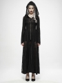 Black Gothic Dark Moon Lace Long Hooded Coat