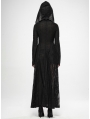 Black Gothic Dark Moon Lace Long Hooded Coat