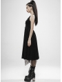 Black Gothic Punk Rebellious Girl Irregular Dress
