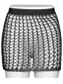 Black Gothic Cyber Tech Sexy Hollow-out Skirt