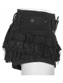 Black Steampunk Lace Shorts for Women