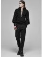 Black Vinatge Gothic jacquard Long Pants for Men