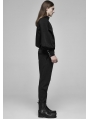Black Vinatge Gothic jacquard Long Pants for Men