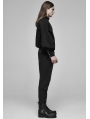 Black Vinatge Gothic Blood jacquard Long Pants for Men