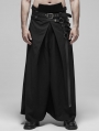 Black Gothic Japanese Warrior Style Pants for Men