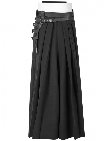 Black Gothic Japanese Warrior Style Pants for Men - Devilnight.co.uk