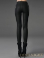 Black Pierced Lace Gothic Leggings for Women