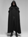 Black Retro Gothic Rococo Long Cloak for Men