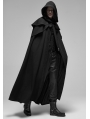 Black Retro Gothic Rococo Long Cloak for Men