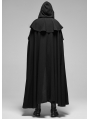 Black Retro Gothic Rococo Long Cloak for Men