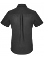 Black Gothic Punk Metal Short Sleeve Shirt for Men