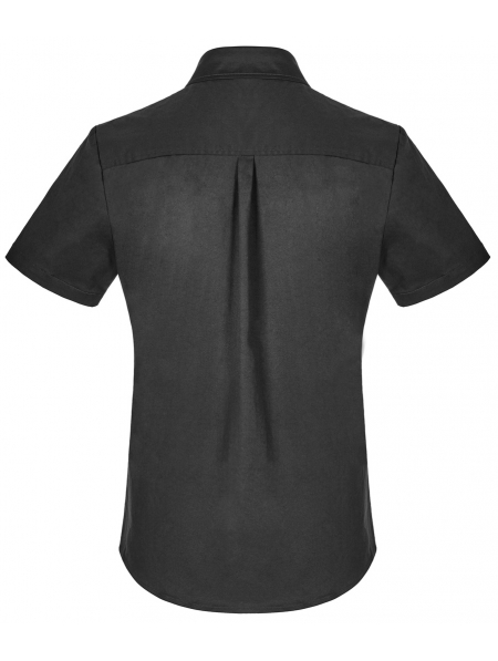 Black Gothic Punk Metal Short Sleeve Shirt for Men - Devilnight.co.uk