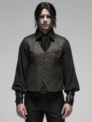 Gothic Retro jacquard Vest for Men