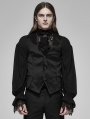 Black Vinatge Gothic Palace Satin Vest for Men