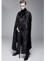 Black Vintage Palace Jacquard Gothic Long Cape for Men