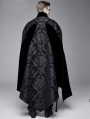 Black Vintage Palace Jacquard Gothic Long Cape for Men