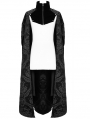 Black Vintage Palace Jacquard Gothic Long Cape for Men