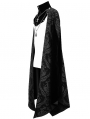 Black Vintage Palace Jacquard Gothic Long Cape for Men