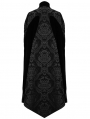 Black Vintage Palace Jacquard Gothic Long Cape for Men