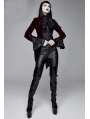 Red Vintage Gothic Victorian Tuxedo Party Velvet Jacket for Women