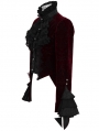 Red Vintage Gothic Victorian Tuxedo Party Velvet Jacket for Women