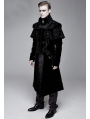 Black Gothic Victorian Vintage Long Velvet Tailcoat for Men