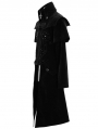 Black Gothic Victorian Vintage Long Velvet Tailcoat for Men