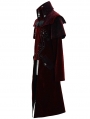 Red Gothic Victorian Vintage Long Velvet Tailcoat for Men