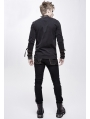 Black and Bronze Gothic Punk Metal Cross Long Trousers for Men