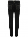 Black and Bronze Gothic Punk Metal Cross Long Trousers for Men