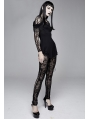 Black Vintage Gothic Transparent Legging for Women