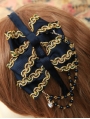 Blue Beads Ribbon Lilta Headband