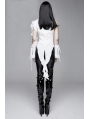 White Gothic One-Shoulder Asymmetric Blouse for Women