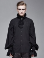 Black Vintage Gothic Palace Bowtie Shirt for Men