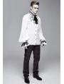 White Vintage Gothic Palace Bowtie Shirt for Men