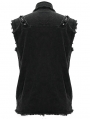 Black Do Old Style Gothic Punk Rock Sleeveless Top for Women