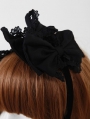 Black Lace Gothic Lolita Headband