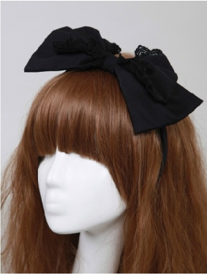 Black Bow Gothic Lolita HeadBand