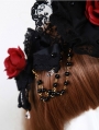 Black Flower Gothic Lolita Headband