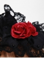 Black Flower Gothic Lolita Headband