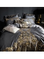 Sliver Luxurious Vintage Embroidery Comforter Set 