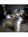 Sliver Luxurious Vintage Embroidery Comforter Set 