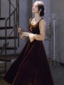 Brown Vintage Long Sleeve Medieval Inspired Long Dress