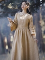 Vintage Long Sleeve Medieval Inspired Long Dress