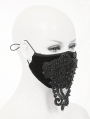 Black Gothic Lace Beading Mask for Women