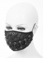 Black Gothic Punk Lace-up Unisex Mask