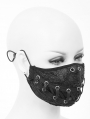 Black Gothic Punk Lace-up Unisex Mask