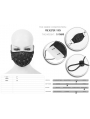 Black Gothic Punk Lace-up Unisex Mask