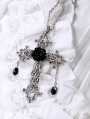 Vintage Gothic Cross Flower Necklace